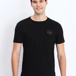 Allen Solly Men Solid Round Neck Cotton T-shirt-image-43