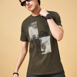 SF JEANS by Pantaloons Graphic Printed Slim Fit Pure Cotton T-shirt-image-62