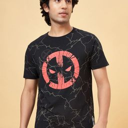 SF JEANS by Pantaloons Men Printed Round Neck Cotton Slim Fit Tshirt-image-90