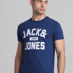 Jack & Jones Men Typography Printed Slim Fit T-shirt-image-54