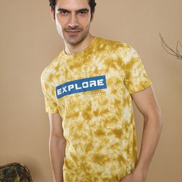 Crocodile Typography Printed Cotton Round Neck Slim Fit Knitted T-shirt-image-31