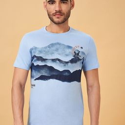 Urban Ranger by pantaloons Graphic Printed Cotton Slim Fit T-shirt-image-72