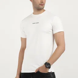 Tommy Hilfiger Men Solid Slim Fit T-shirt-image-25