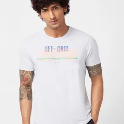 SPYKAR Typography Printed Slim Fit Cotton T-Shirt-image-93