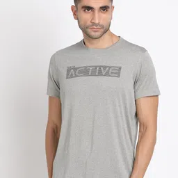 Turtle Typography Printed Slim Fit Knitted Sports T-shirt-image-85