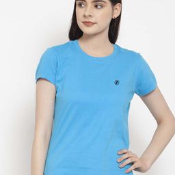 Friskers Slim Fit Round Neck Short Sleeves Cotton Casual Tshirt-image-85