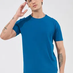 Maniac Round Neck Short Sleeves Pure Cotton Slim Fit T-shirt-image-20
