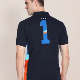 U.S. Polo Assn. Sunwashed Spring Collection Printed Polo Collar Pure Cotton T-shirt-image-58
