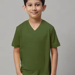 Friskers Boys V-Neck Pure Cotton Slim Fit T-Shirt-picture-16