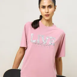 Technosport Typography Printed Anti Odour Boxy Fit Sports T-shirt-picture-58