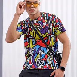The Indian Garage Co Graphic Printed Slim Fit T-shirt-image-95