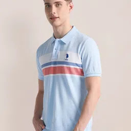 U.S. Polo Assn. Colourblocked Polo Collar Slim Fit T-shirt-picture-21