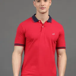 Dogi Verg Polo Collar Slim Fit Cotton Casual T-shirt-image-6
