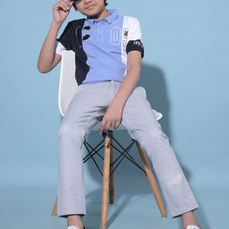 Crimsoune Club Boys Colourblocked Polo Collar Slim Fit T-shirt-picture-12