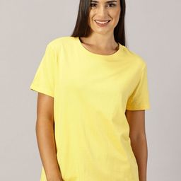 THE HOLLANDER Women Drop-Shoulder Sleeves Raw Edge Slim Fit T-shirt-image-89