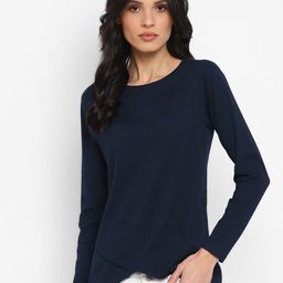 appulse Raglan Sleeves Bottom Crossover Cotton Tshirt-image-40