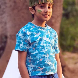 Somersault Boys Abstract Printed Cotton T-shirt-16