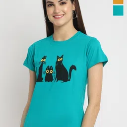 Fabflee Pack Of 3 Graphic Printed Cotton T-shirt-image-94