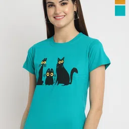 Fabflee Pack Of 3 Graphic Printed Cotton T-shirt-image-92