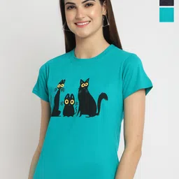Fabflee Pack Of 3 Graphic Printed Cotton T-shirt-image-93
