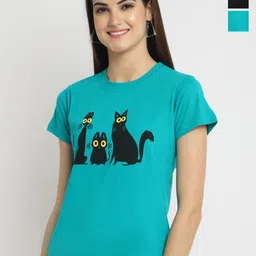 Fabflee Pack Of 3 Graphic Printed Cotton T-shirt-image-96