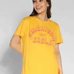 AMERICAN EAGLE OUTFITTERS Women Printed Round Neck Cotton Tshirt-image-114