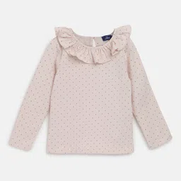 Chicco Girls Polka Dots Printed Round Neck Pure Cotton T-shirt-image-88