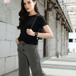 Roadster Women Pack of 2 Solid Round Neck Pure Cotton T-shirt-image-79