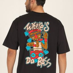 PRONK Where's Da Bass Graphic Oversized Cotton T-shirt-image-32