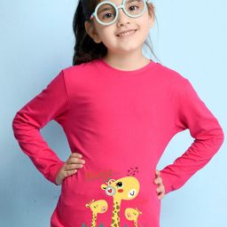 NUSYL Girls Pink Printed T-shirt-picture-29