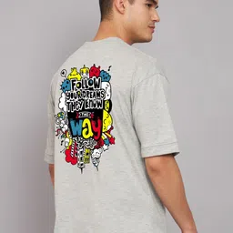 Imsa Moda Men Typography Printed Cotton Oversized T-shirt-image-76