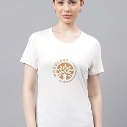 Woodland Typography Printed Lyocell Cotton T-shirt-image-4