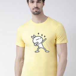 Friskers Men Yellow Printed T-shirt-image-32