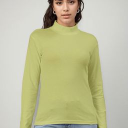 Huetrap High Neck Cotton Casual T-shirt-image-57