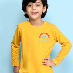 NUSYL Boys Yellow & Red T-shirt-image-47