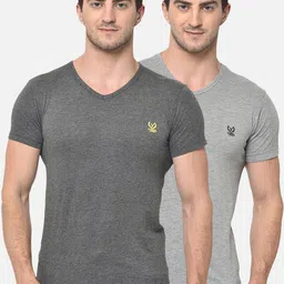 VIMAL JONNEY Men Pack Of 2 V-Neck T-shirt-image-7