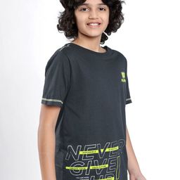 ARIAS By LARA DUTTA Boys Typography Printed Mandarin Collar T-shirt-picture-12