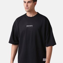 Aesthetic Bodies Men Black Oversized T-shirt-image-98
