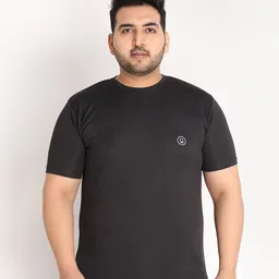 CHKOKKO Plus Men Black Training or Gym T-shirt-image-45