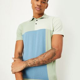 max Colourblocked Polo Collar Short Sleeves Cotton T-shirt-image-15