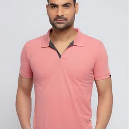 Status Quo Men Coral Polo Collar T-shirt-image-93