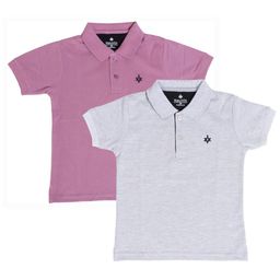 BAESD Boys Pack of 2 Polo Collar Cotton T-shirts-image-53
