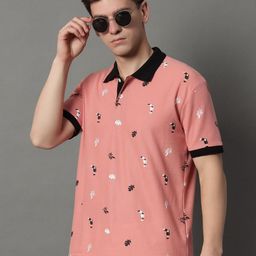 GET GOLF Men Printed Polo Collar T-shirt-image-12