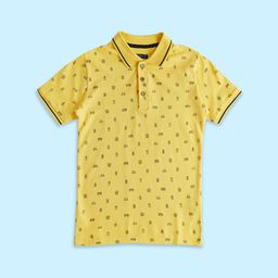 Pantaloons Junior Boys Conversational Printed Polo Collar T-shirt-picture-17