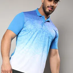Instafab Plus Abstract Printed Polo Collar T-shirt-image-30