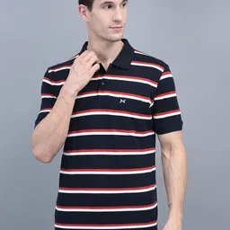 Force NXT Men Striped Super Combed Cotton Polo T-shirt-image-67