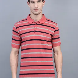 Force NXT Men Striped Super Combed Cotton Polo T-shirt-image-74