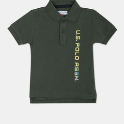 U.S. Polo Assn. Kids Boys Typography Printed Polo Collar Pure Cotton T-shirt-picture-11