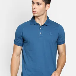 hummel Men Navy Blue Polo Collar T-shirt-picture-56