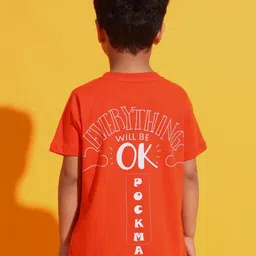 PockMAN Boys Bio Finish Typography Printed Round Neck Cotton T-shirt-picture-41